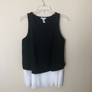 Bar III Duel layer pleated tank top